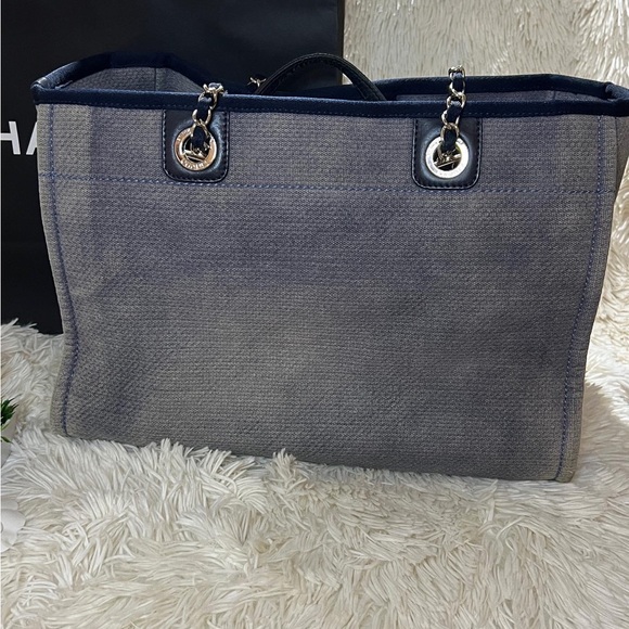 SOLD Authentic CHANEL Small Deauville Shopping Tote - Picture 6 of 9